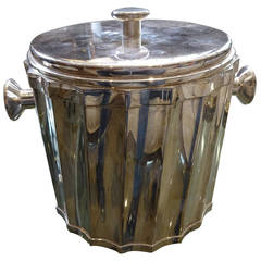 French Art Deco Style Silver Plated Ice Bucket