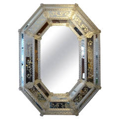 Vintage Venetian Octagonal Mirror