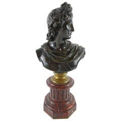 Apollo Belvedere Grand Tour, Bronze Portrait Bust