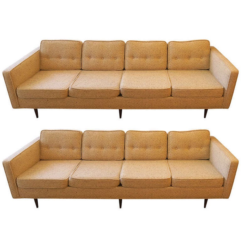 Pair of Florence Knoll Style Sofas