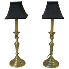 Directoire Style Candlesticks, Now as Lamps