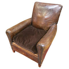French Leather Club Chair