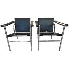 Pair of Le Corbusier Suspension Club Chairs