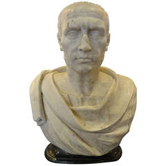 Antique Marble Portrait Bust of Julius Caesar