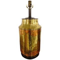 1970s Copper and Brass Table Lamp 12