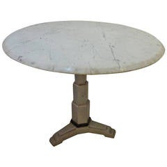 Art Deco Marble-Top Bistro Table