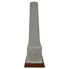 KPM Style Neoclassic Blanc de Chine Obelisk