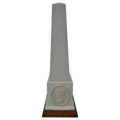 KPM Style Neoclassic Blanc de Chine Obelisk