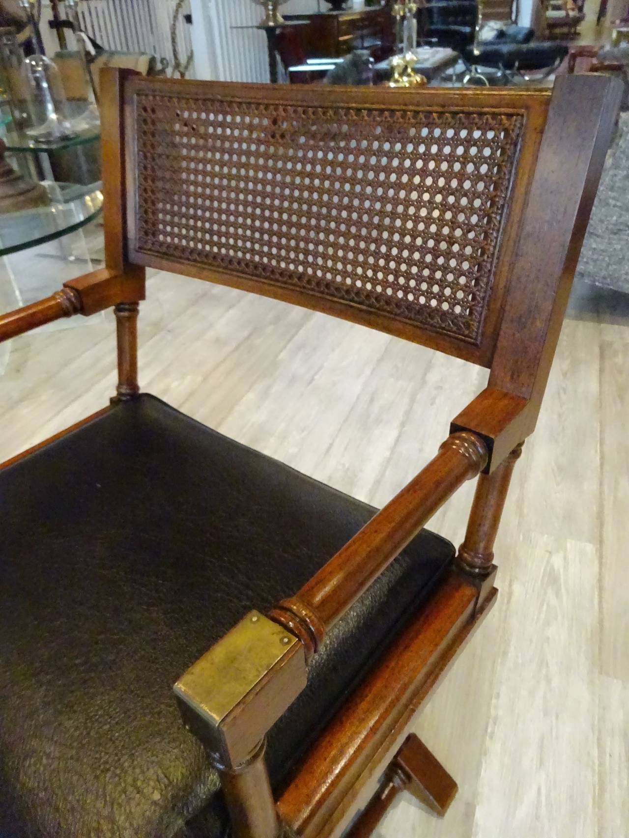 20th Century Pair of Mid-Century Campaign Chairs