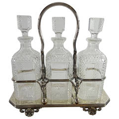 Elkington Victorian Cut Glass and Silver Tauntless