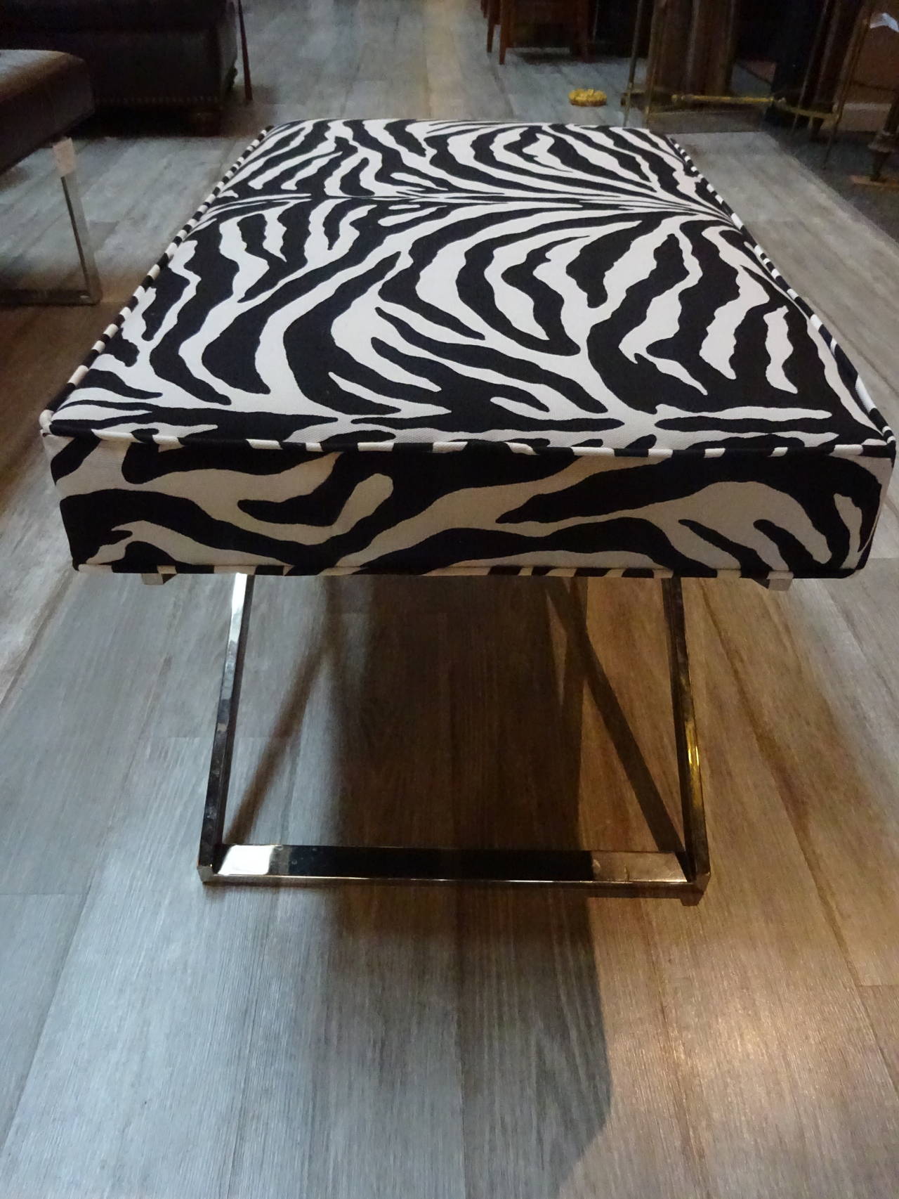 Pair of X-Form Chrome Benches