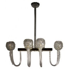 Italian 1930's 6 Arms Chandelier