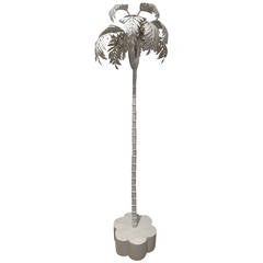 Tole Palm Tree Floor Lamp