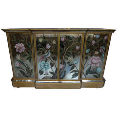 Eglomise Mirrored Cabinet
