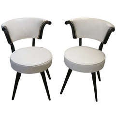 Pair Art Deco Swivel Chairs