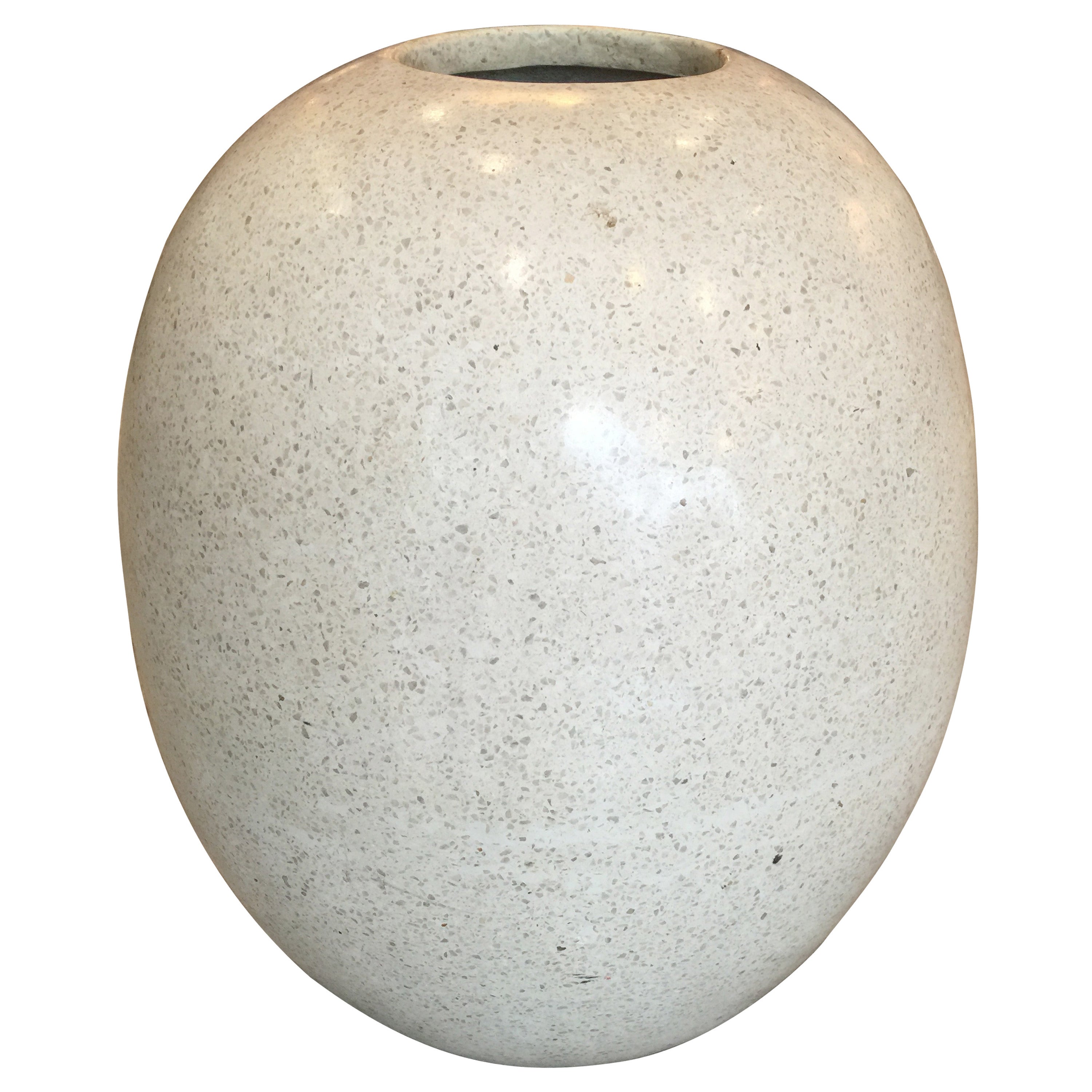 Large Cast Stone Terrazzo Vase or Planter