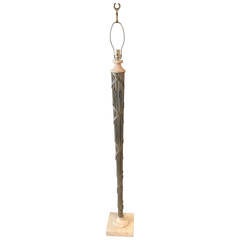 Tall Neoclassical Bronze Floor Lamp