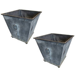 Pair of Zinc Planters in the Neoclassical Style
