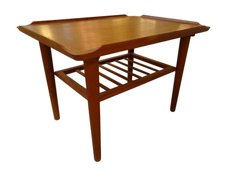 Mid-Century Modern A Pair of Teak Side Tables by Georg Jensen for Kubus