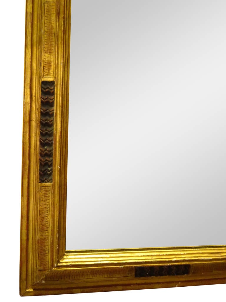 A Badura gilt and incised mirror, fine giltwood and incised decorated frame, attributed to Ben Badura, master new hope, pa frame maker. Unsigned, has all the attributes of Badura's work, was purchased from a new hope estate.