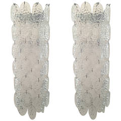 Large Pair of Vistosi-Torcello Cascading Sconces