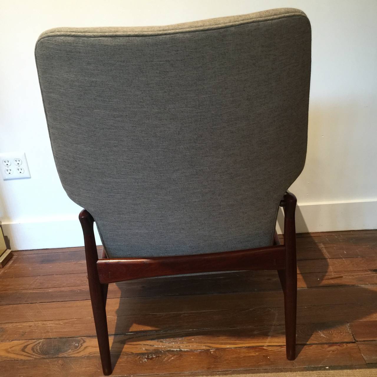 Danish Finn Juhl Style Lounge Chair and Ottoman