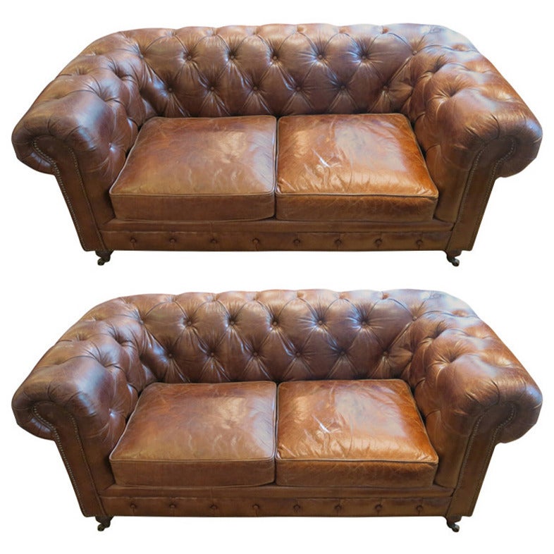 Refurbished English Chesterfield Sofa