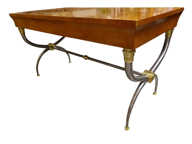 Neoclassic Campaign Style Desk In Good Condition In Oaks, PA