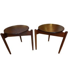 Pair of Jens Risom Floating Side Tables