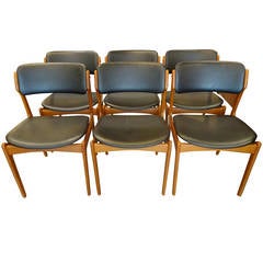 Set of Six Danish Modern Teak Dining Chairs by Erik Buch Set of Six Danish Modern Teak Dining Chairs by Erik Buch