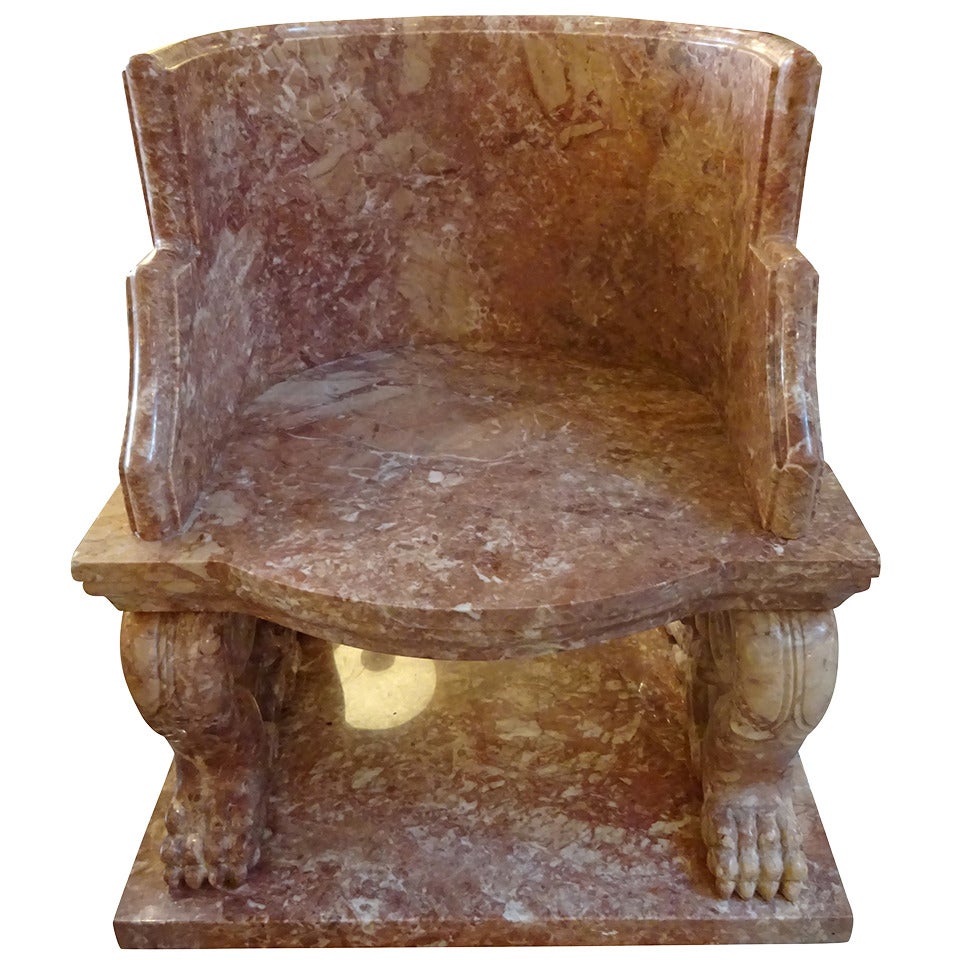 Large Greek/Roman Style Marble Chair
