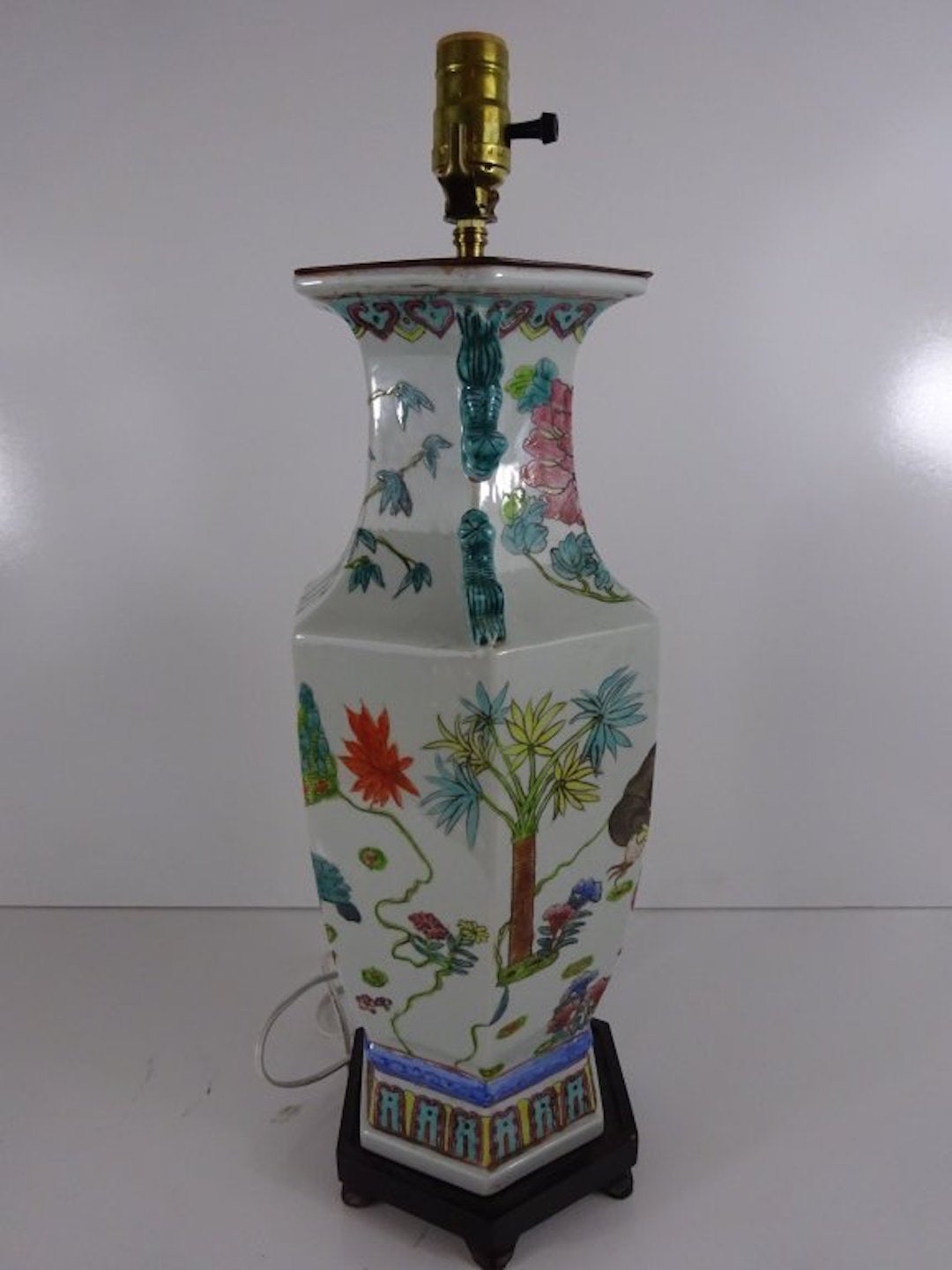 20th Century Chinese Export Famille Verte Vases, Now as Lamps