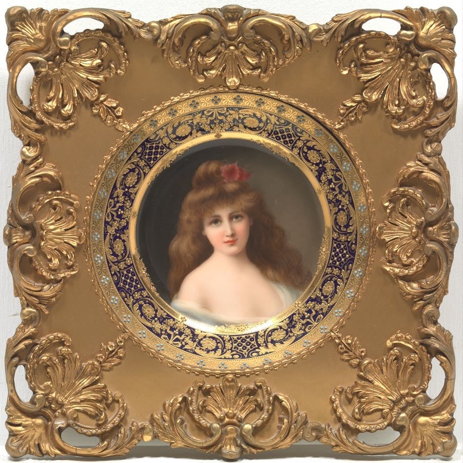 Belle Époque Royal Vienna Portrait Plaque