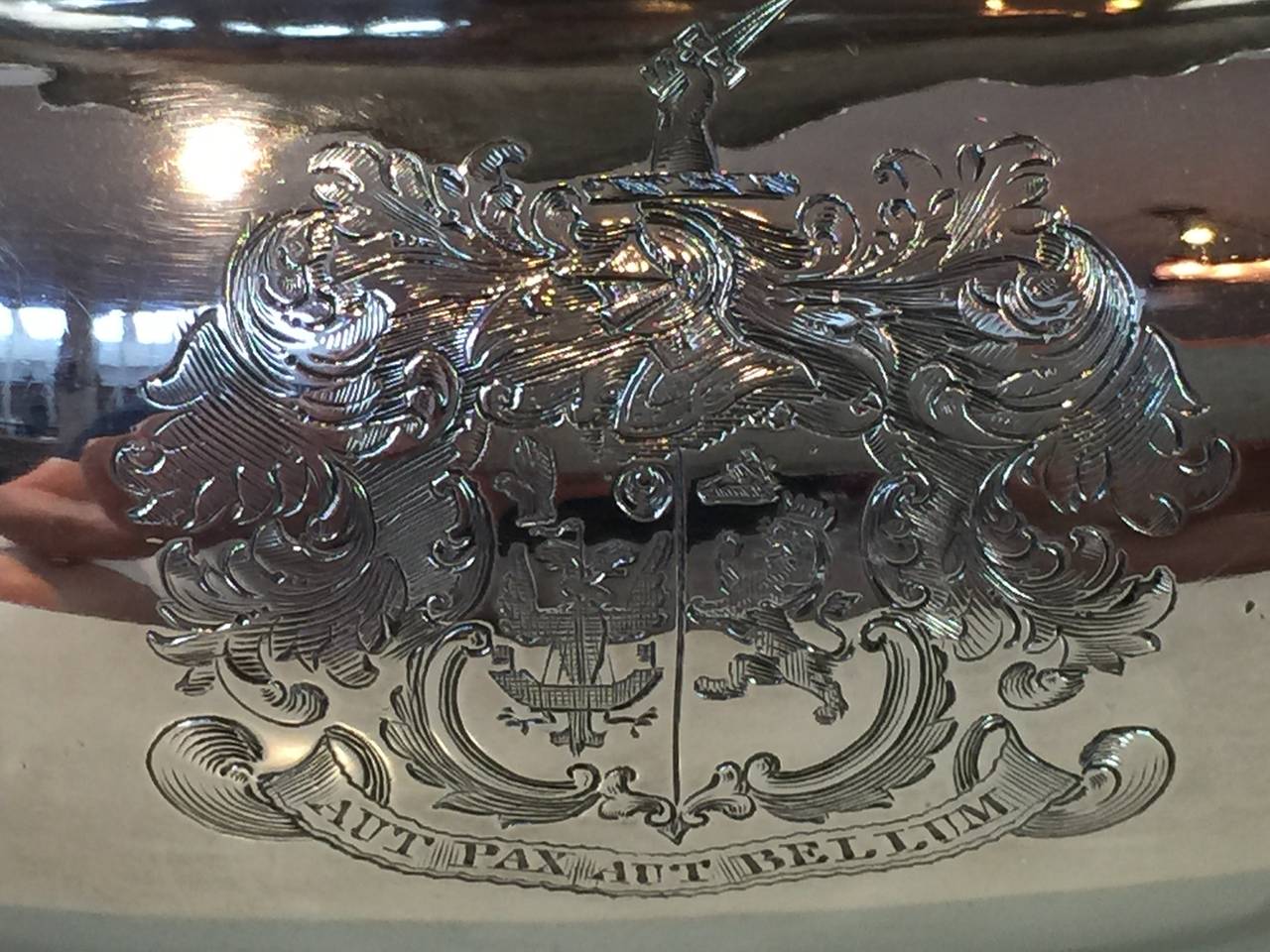 Antique Sheffield Plate Armorial Tureen