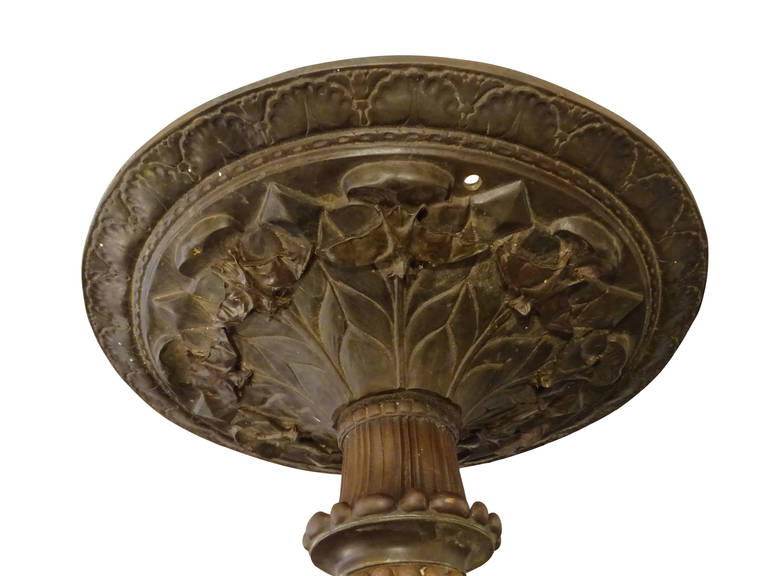 Austrian Bronze Bat Motif Chandelier For Sale 2