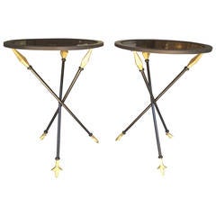 1950s French Gold Leaf Arrow Tables