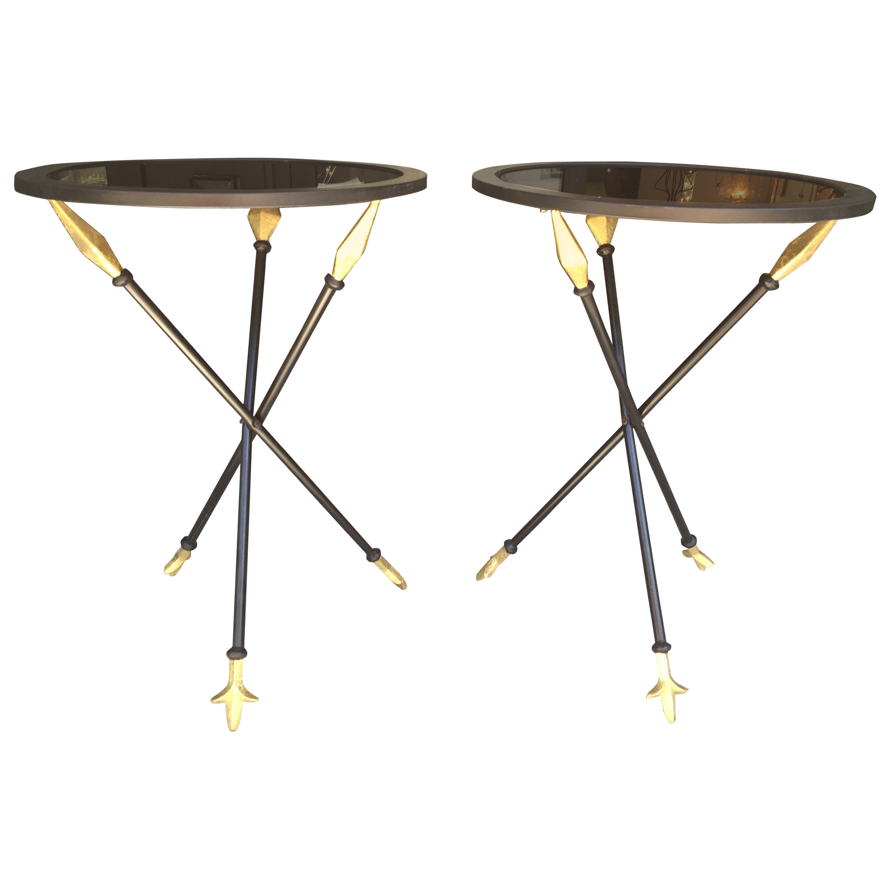 1950s French Gold Leaf Arrow Tables