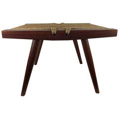 George Nakashima Grass Seat Stool 2