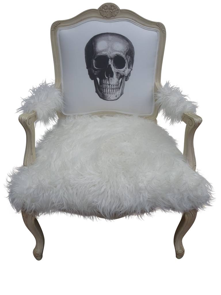 Pair of Louis XV Style Skull Chairs
