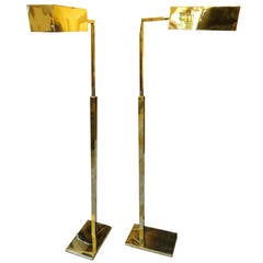 Pair of Brass 1970
s Floor Lamps
