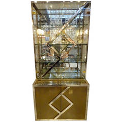 Cartier Bronze and Chrome Display Cabinet
