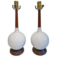 Pair of Mid Century Ceramic Lamps Pair of Mid Century Ceramic Lamps
