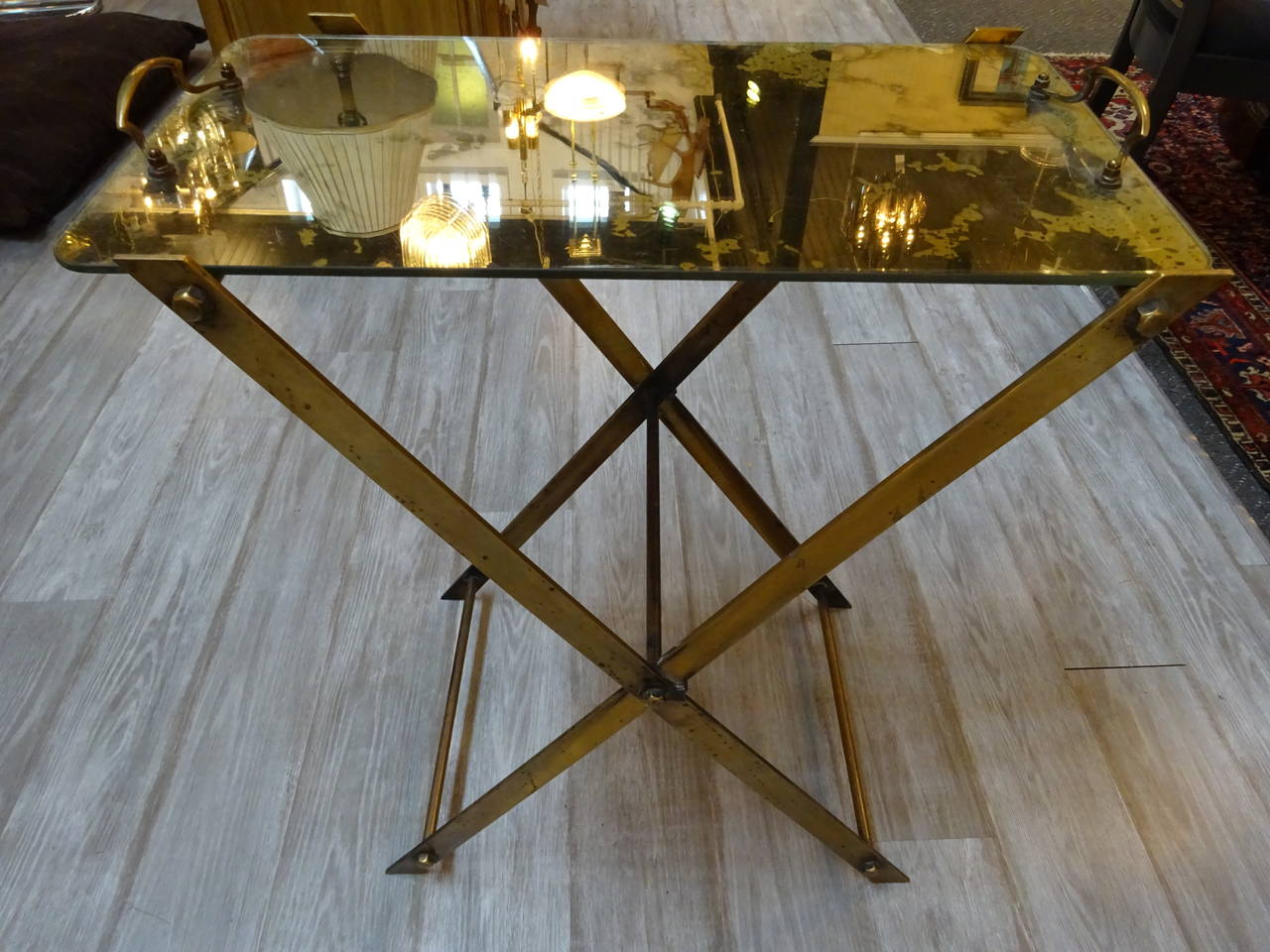 Neoclassical Mirrored Butlers Tray