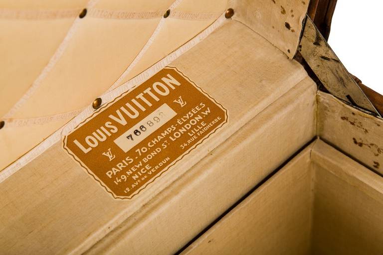 Louis Vuitton Calf's Leather Steamer Trunk, circa 1930s For Sale 2