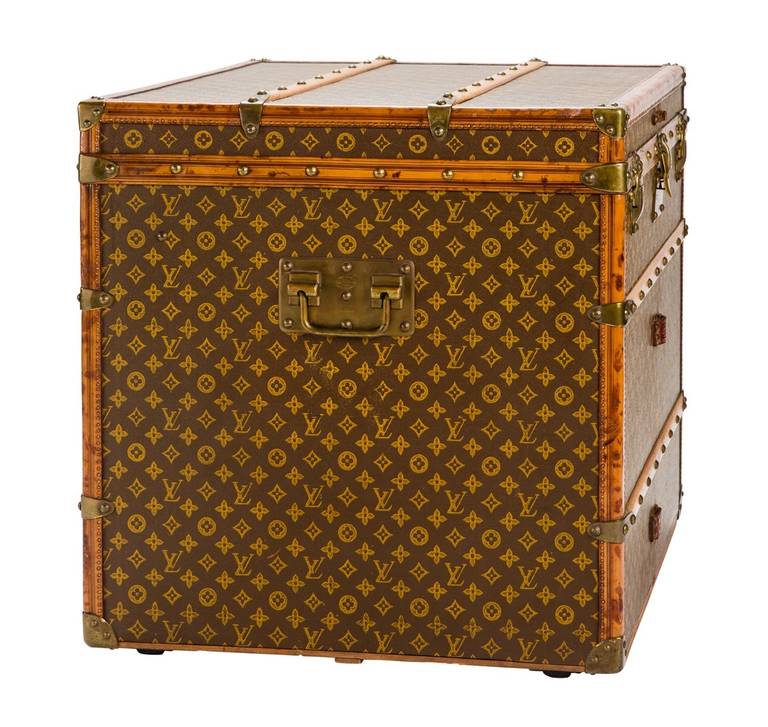 Louis Vuitton Monogram Canvas Cube Steamer Trunk In Excellent Condition In Scottsdale, AZ