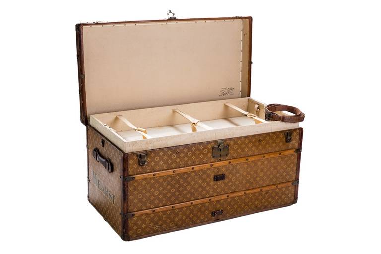 Wood Louis Vuitton Monogram Canvas Full-Size Wardrobe Trunk