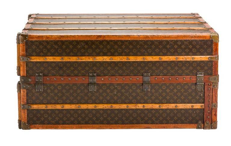 French Louis Vuitton Monogram Canvas Top-Loader Wardrobe Trunk For Sale