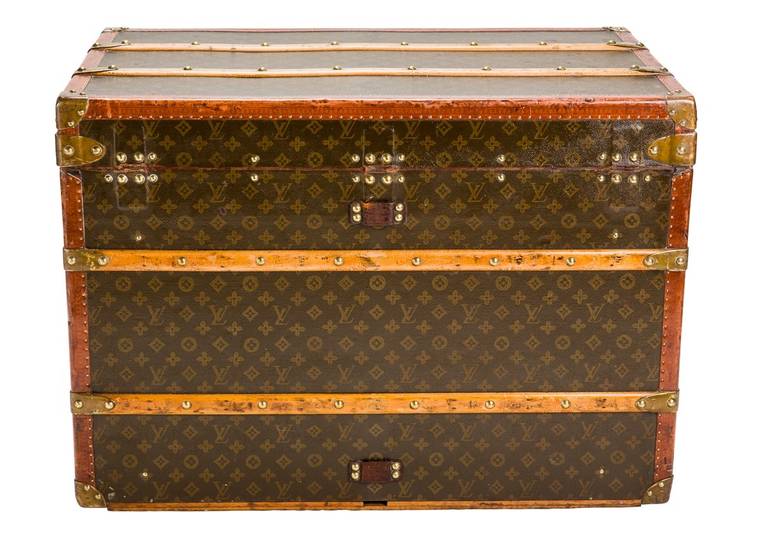 French Louis Vuitton Monogram Canvas Boot, Shoe, or Hat Trunk