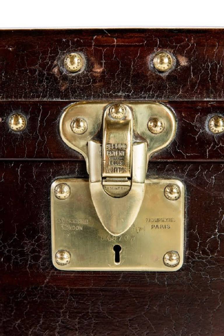 Louis Vuitton Brown Leather Shoe Locker For Sale 4