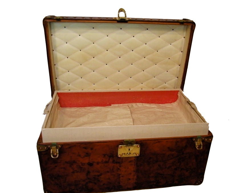 French Louis Vuitton Calf Leather Trunk with Titanic Provenance